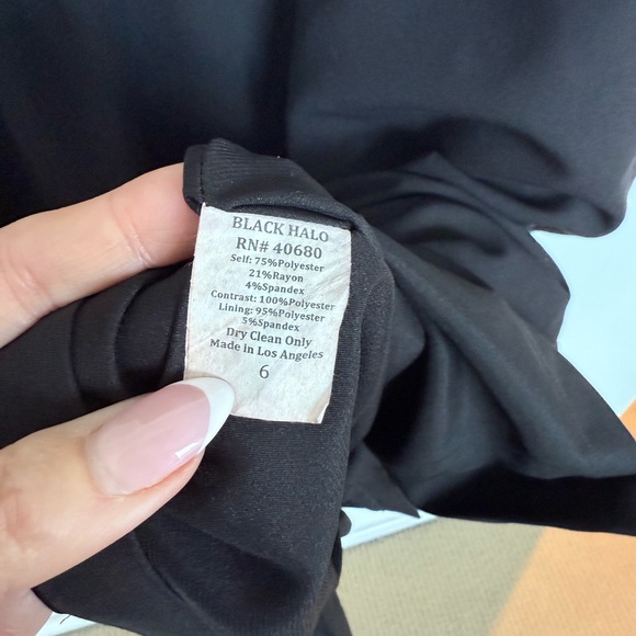 Black Halo Jagger Mesh Back Dress - Picture 15 of 15